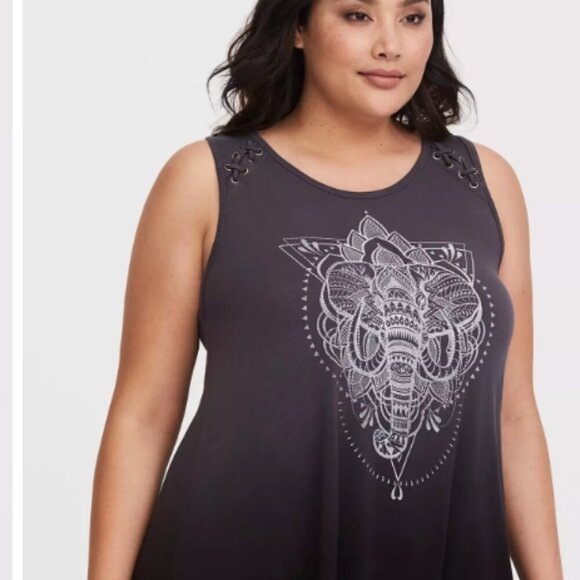 Torrid Super Soft Grey Ombre Elephant Tank 2 - Picture 2 of 7
